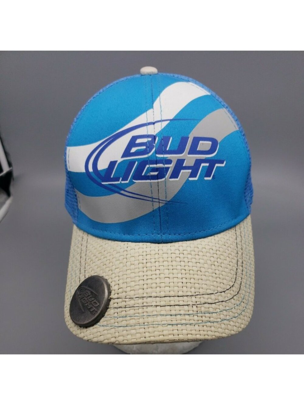 Bud Light 2013 Anheuser-Busch Bottle Opener Distressed StrapBack Hat Cap